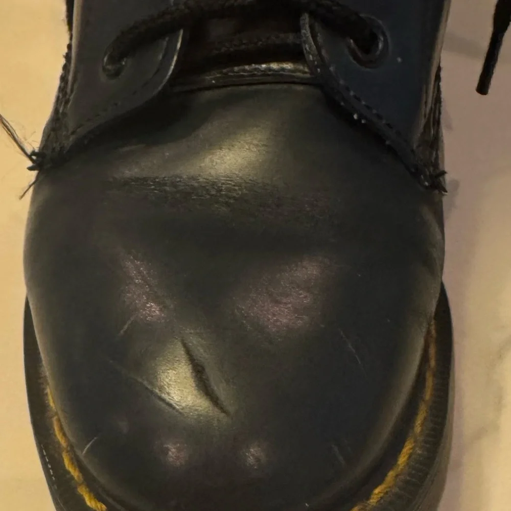 DOCTOR MARTENS Dark Blue Leather Combat Boots Women’s Size UK 4 / US 6/ EU 37 - Picture 5 of 15